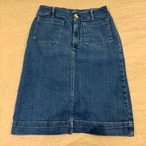 MAEVE Anthropologie the Colette denim pencil skirt